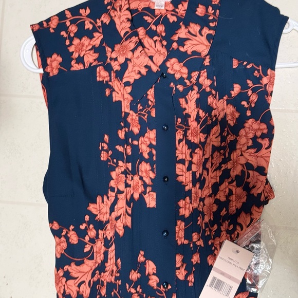 Nanette Lepore Navy and Coral Floral Dress NWT - Picture 2 of 8